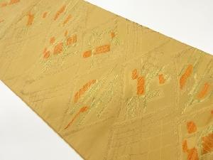 渡文製　幾何学模様織出し洒落袋帯